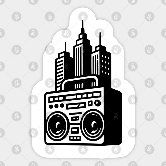 Old School Hip-Hop City Life Sticker by UrbanLifeApparel